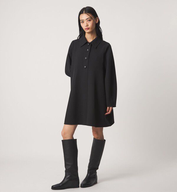 EMMEL REFINES「＜EMMEL REFINES＞EM ダブルクロス パネル ミニワンピース」|ワンピース|