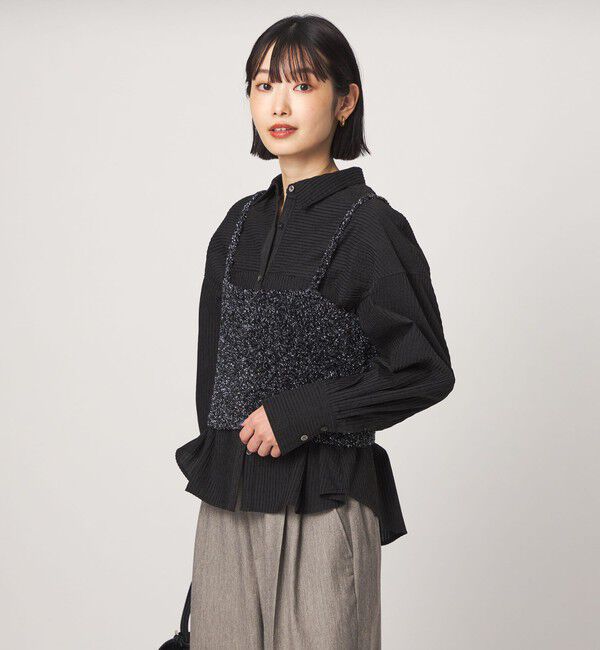 UNITED ARROWS green label relaxing「メタリック ニット キャミソール」|ニット・セーター|