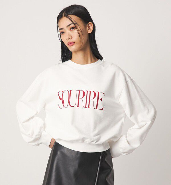 EMMEL REFINES「＜EMMEL REFINES＞EM ロゴ ボクシー スウェット」|Tシャツ・カットソー|WHITE