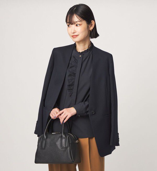 UNITED ARROWS green label relaxing「フリル ディテール ブラウス マシンウォッシャブル UVカット」|シャツ・ブラウス|
