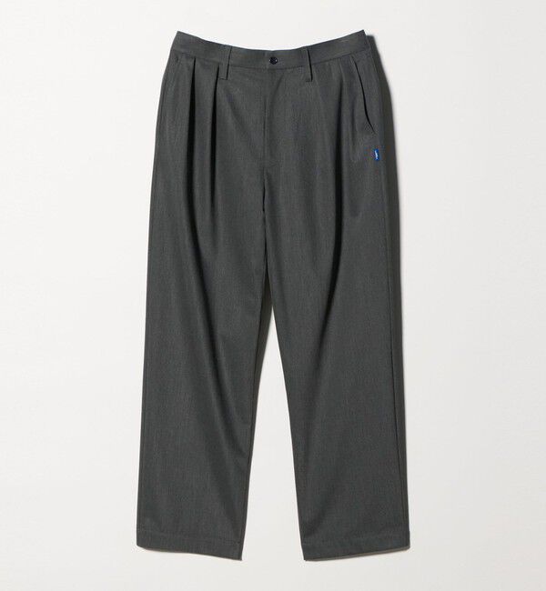 NICE WEATHER「＜NICE WEATHER＞ツータック テーパッド スラックス」|スラックス|DK.GRAY