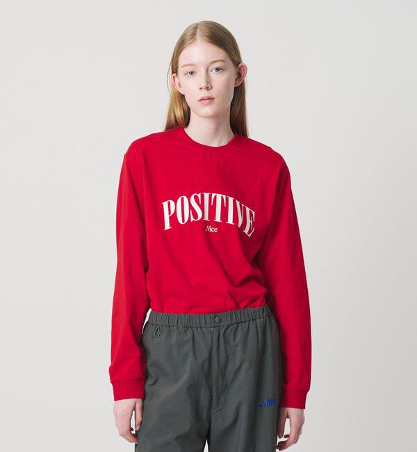 NICE WEATHER「＜NICE WEATHER＞POSITIVE ロングスリーブTシャツ」|Tシャツ・カットソー|