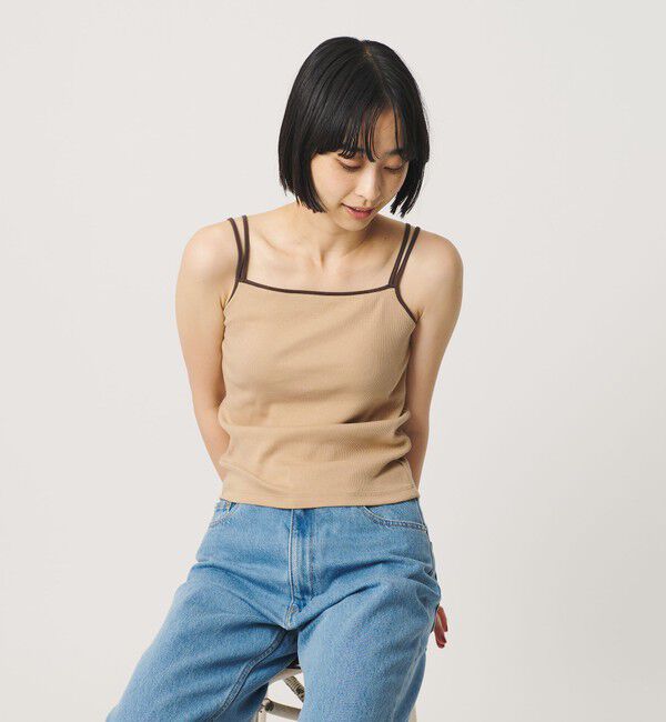 BEAUTY&YOUTH UNITED ARROWS「カラーパイピング 2ストラップ キャミソール」|Tシャツ・カットソー|