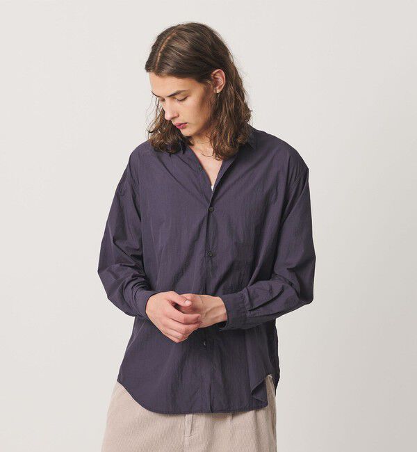 California General Store「＜CGS.＞ナイロン レギュラーカラー シャツ」|シャツ・ブラウス|NAVY