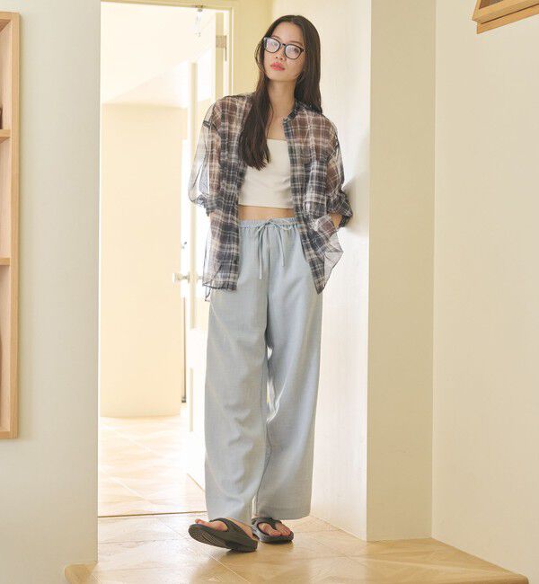 BEAUTY&YOUTH UNITED ARROWS「【WEB限定】オンブレーチェック シアーバンドカラーシャツ ウォッシャブル」|シャツ・ブラウス|