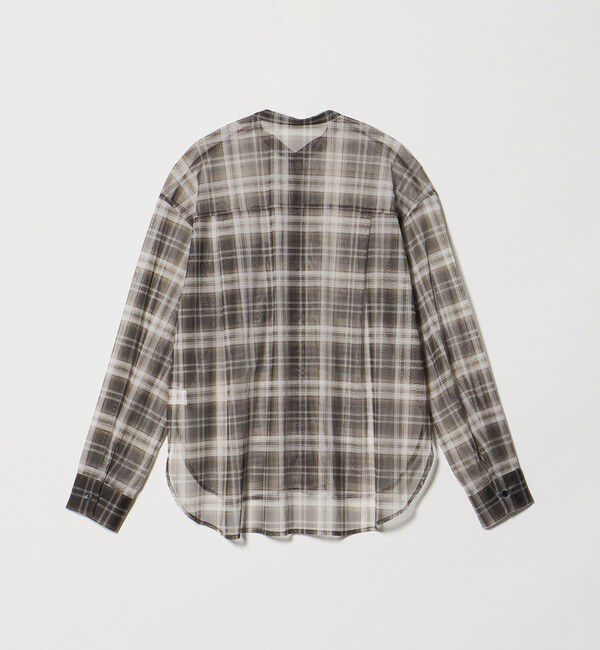 BEAUTY&YOUTH UNITED ARROWS「【WEB限定】オンブレーチェック シアーバンドカラーシャツ ウォッシャブル」|シャツ・ブラウス|