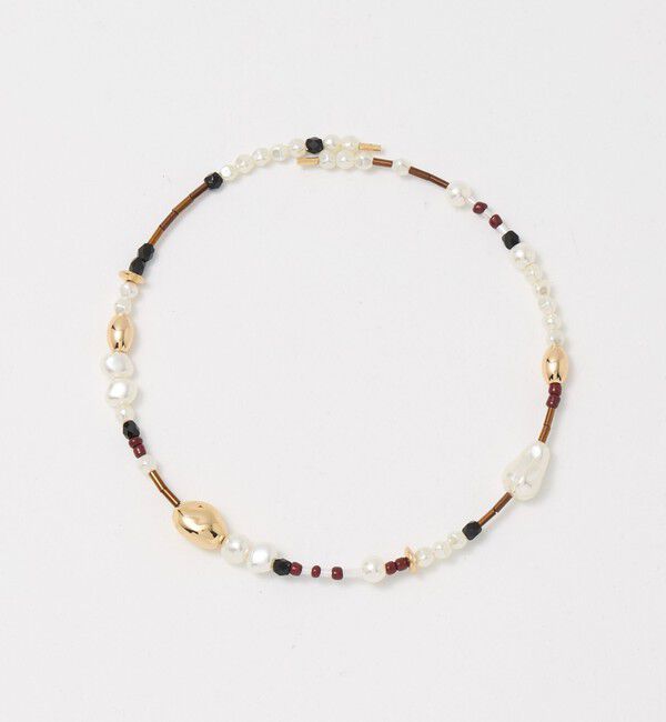 BEAUTY&YOUTH UNITED ARROWS「パールモチーフ&times;ミックスビーズ チョーカー」|ネックレス|