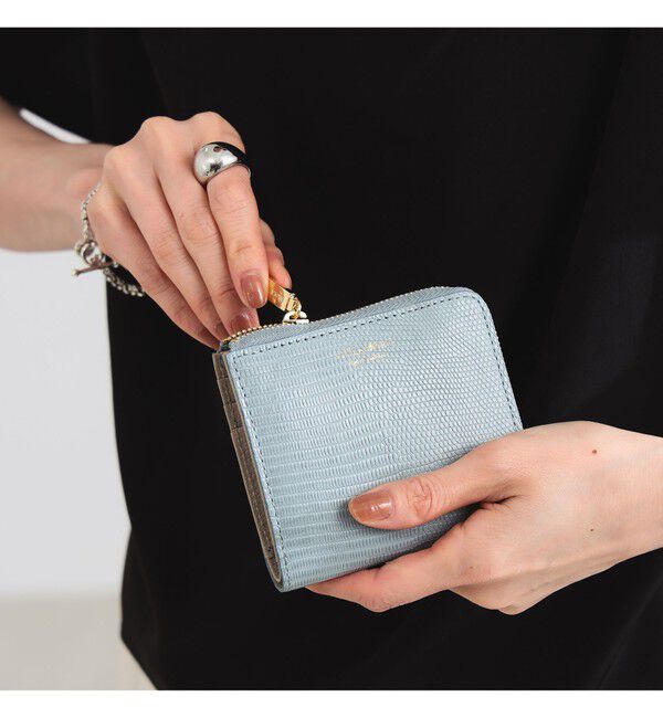 Demi-Luxe BEAMS 「VIOLAd&rsquo;ORO / 型押し PORTA ウォレット」|財布|BLUEGREY&times;LIGHTTAUPE