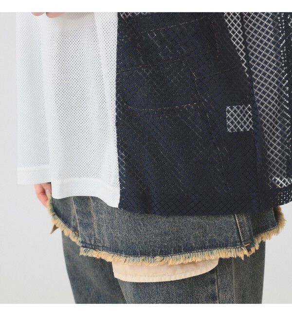 Ray BEAMS 「メッシュ キリカエ ビッグ Tシャツ」|Tシャツ・カットソー|