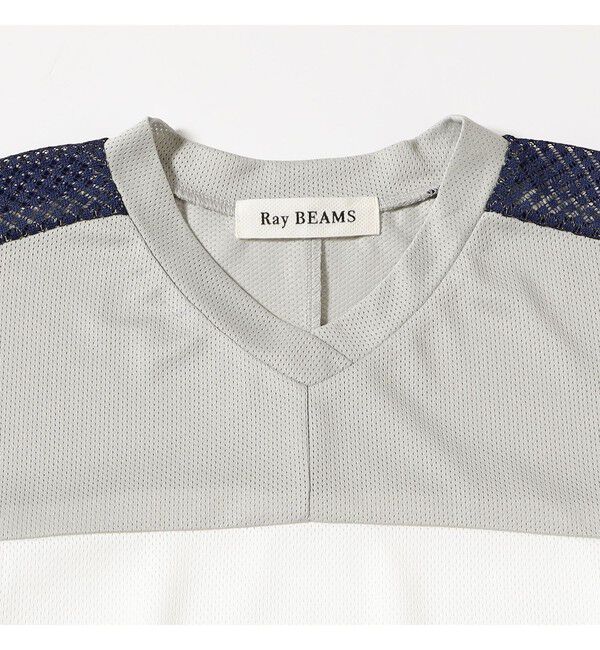 Ray BEAMS 「メッシュ キリカエ ビッグ Tシャツ」|Tシャツ・カットソー|