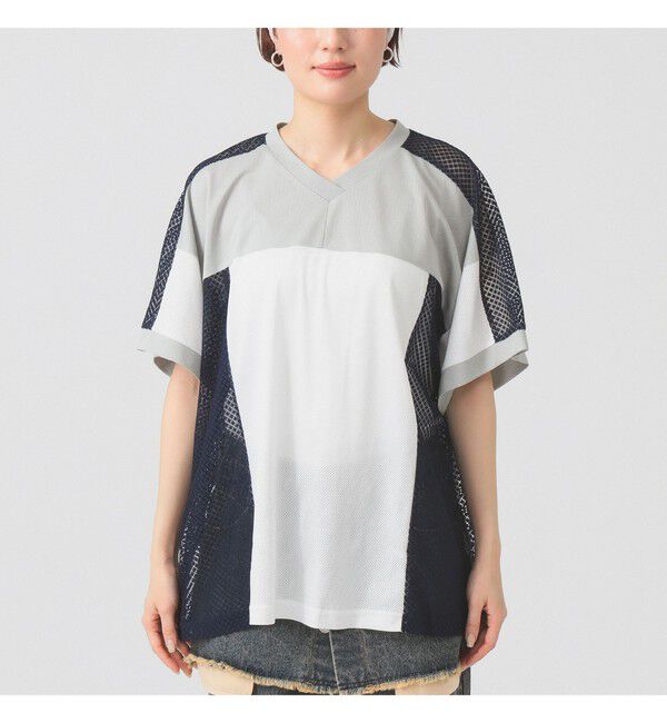 Ray BEAMS 「メッシュ キリカエ ビッグ Tシャツ」|Tシャツ・カットソー|