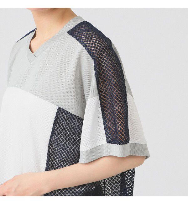 Ray BEAMS 「メッシュ キリカエ ビッグ Tシャツ」|Tシャツ・カットソー|
