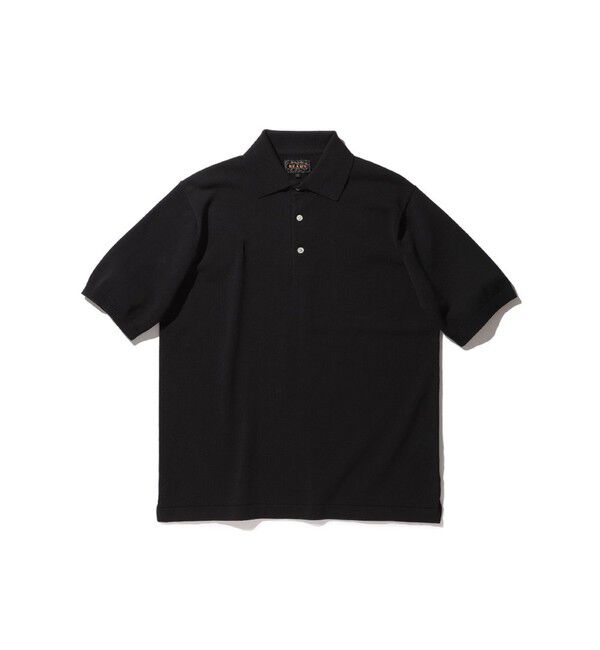 BEAMS「BEAMS PLUS / 12ゲージ ニット ポロシャツ」|ポロシャツ|BLACK