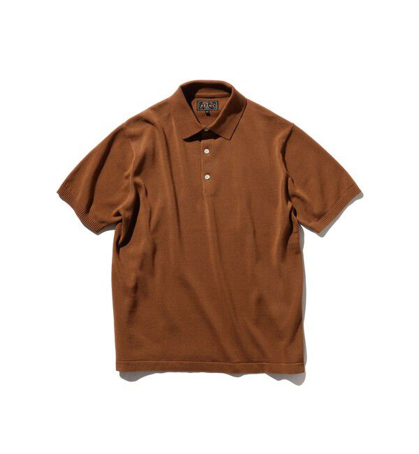 BEAMS「BEAMS PLUS / 12ゲージ ニット ポロシャツ」|ポロシャツ|BROWN