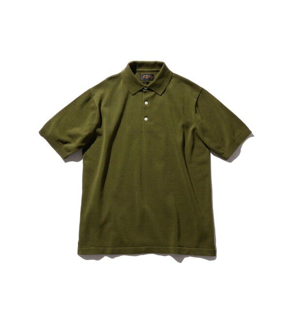 BEAMS「BEAMS PLUS / 12ゲージ ニット ポロシャツ」|ポロシャツ|GREEN