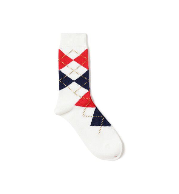 BEAMS PLUS「アーガイルソックス」|ソックス|WHITE