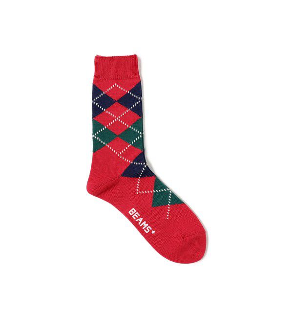 BEAMS PLUS「アーガイルソックス」|ソックス|RED