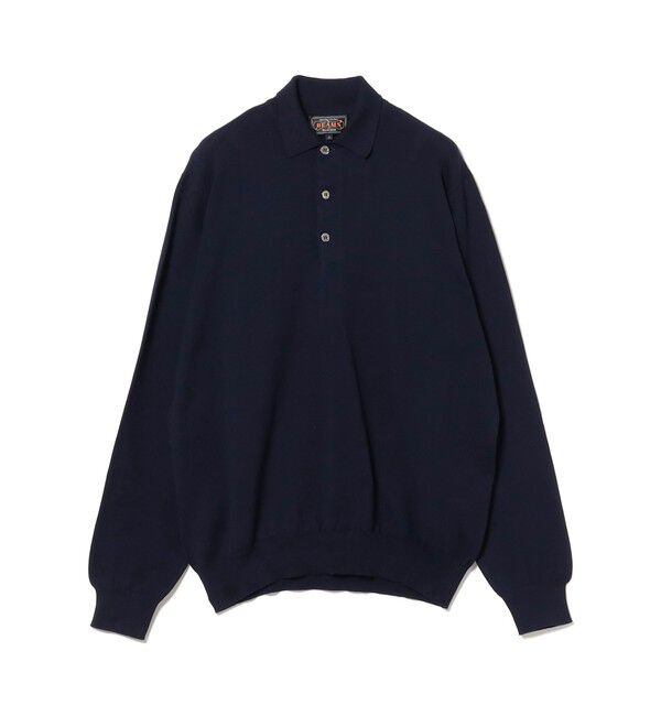 BEAMS「【別注】WILLIAM LOCKIE / Knit Polo 21G Cotton」|ポロシャツ|Navy(1265)