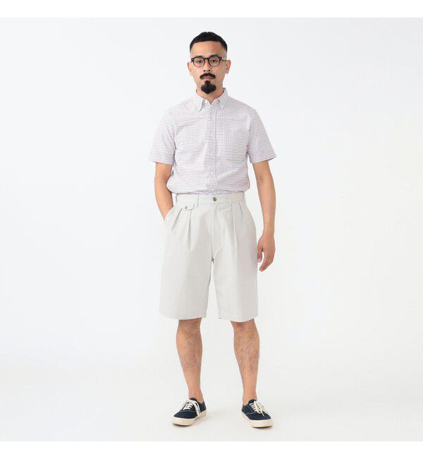 BEAMS「2 Pleats Shorts Twill Bio Washed」|その他|