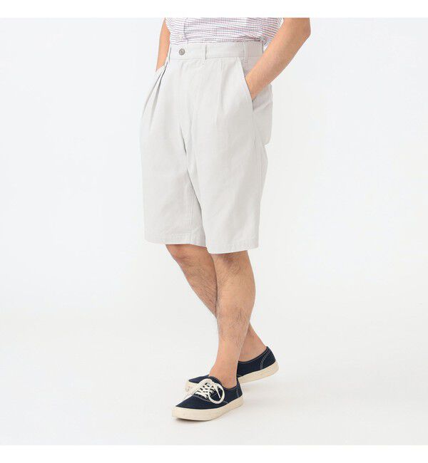 BEAMS「2 Pleats Shorts Twill Bio Washed」|その他|