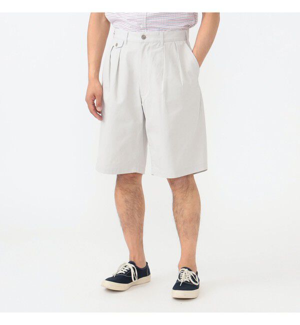 BEAMS「2 Pleats Shorts Twill Bio Washed」|その他|