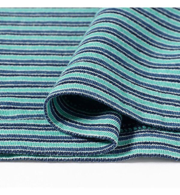 BEAMS PLUS「BEAMS PLUS｜Pocket Tee Indigo Stripe｜ポケットT｜大人カジュアル」|Tシャツ・カットソー|