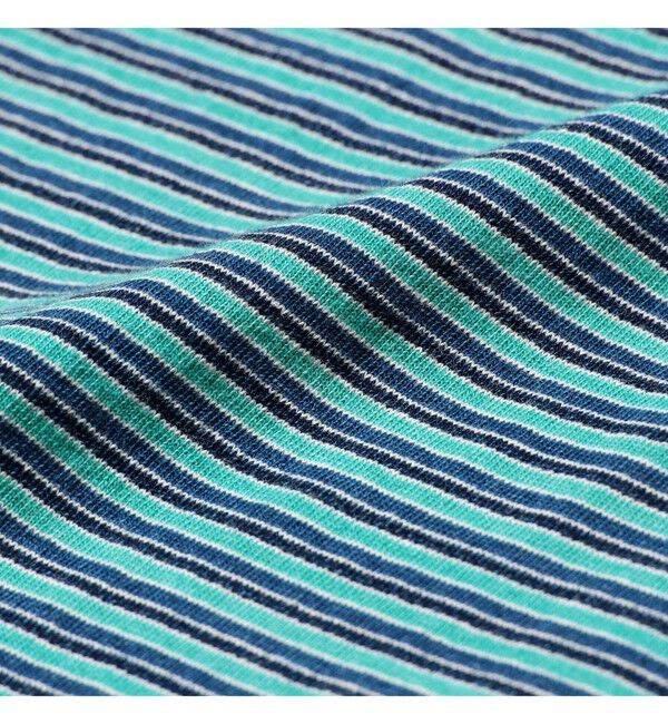 BEAMS PLUS「BEAMS PLUS｜Pocket Tee Indigo Stripe｜ポケットT｜大人カジュアル」|Tシャツ・カットソー|