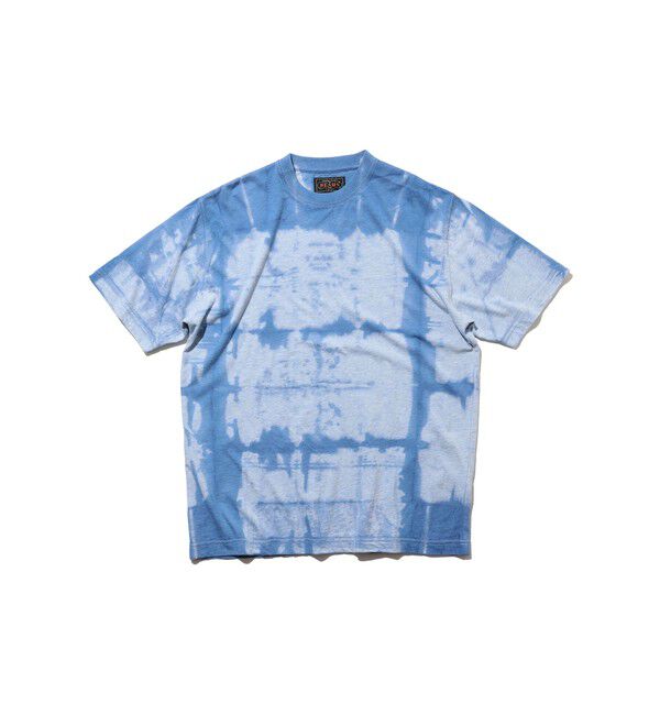 BEAMS PLUS「Crew Tee "Itajime Shibori"」|Tシャツ・カットソー|SAX