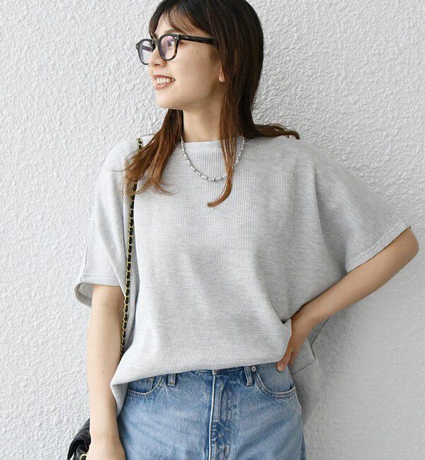 SHIPS any「SHIPS any:〈洗濯機可能〉ワッフル ワイド TEE」|Tシャツ・カットソー|ライトグレー