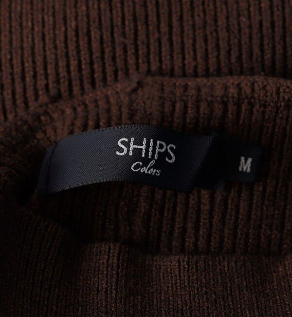 SHIPS Colors 「SHIPS Colors:〈洗濯機可能〉畔編み ハイネック ニット」|ニット・セーター|