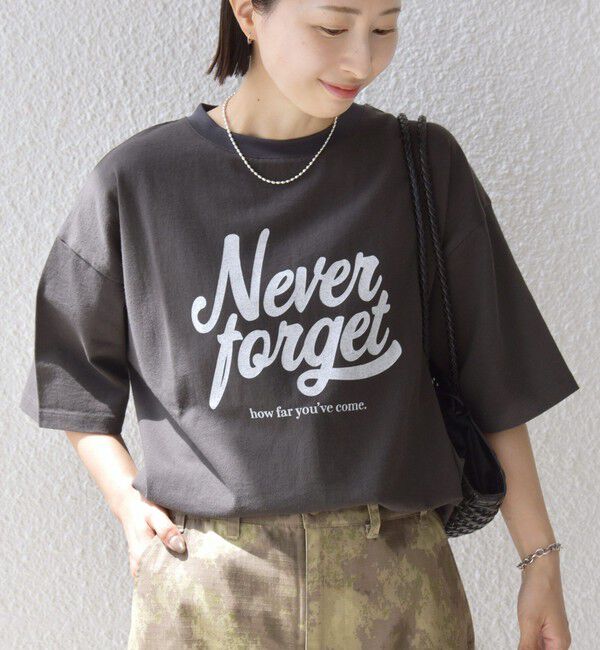 SHIPS for women「【SHIPS別注】81BRANCA:ロゴ 5分袖 TEE」|Tシャツ・カットソー|