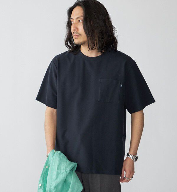 SHIPS「SHIPS:〈接触冷感/遮熱/吸水拡散/UVカット〉COVEROSS(R) フリーザー Tシャツ」|Tシャツ・カットソー|ネイビー