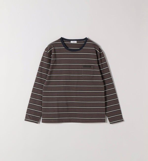 SHIPS any「SHIPS any:〈洗濯機可能〉マルチボーダー リンガー ロンTEE」|Tシャツ・カットソー|