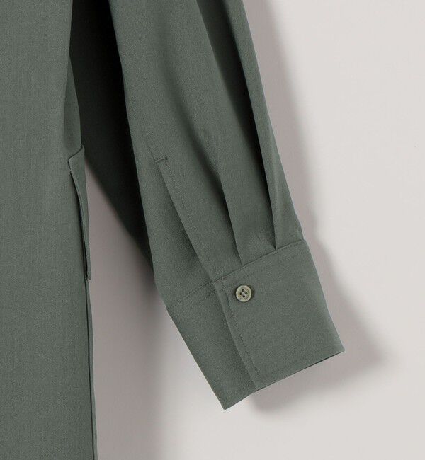 quaranciel「quaranciel:〈洗濯機可能〉Vネック スキッパー ロング シャツ ワンピース」|ワンピース|