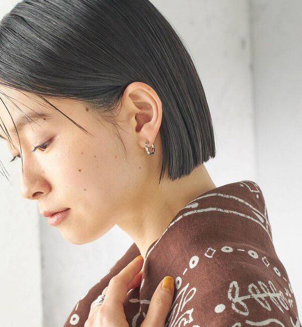 SHIPS for women「ニュアンス ステンレス フープ ピアス」|ピアス|シルバー