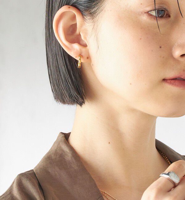 SHIPS for women「ニュアンス ステンレス フープ ピアス」|ピアス|