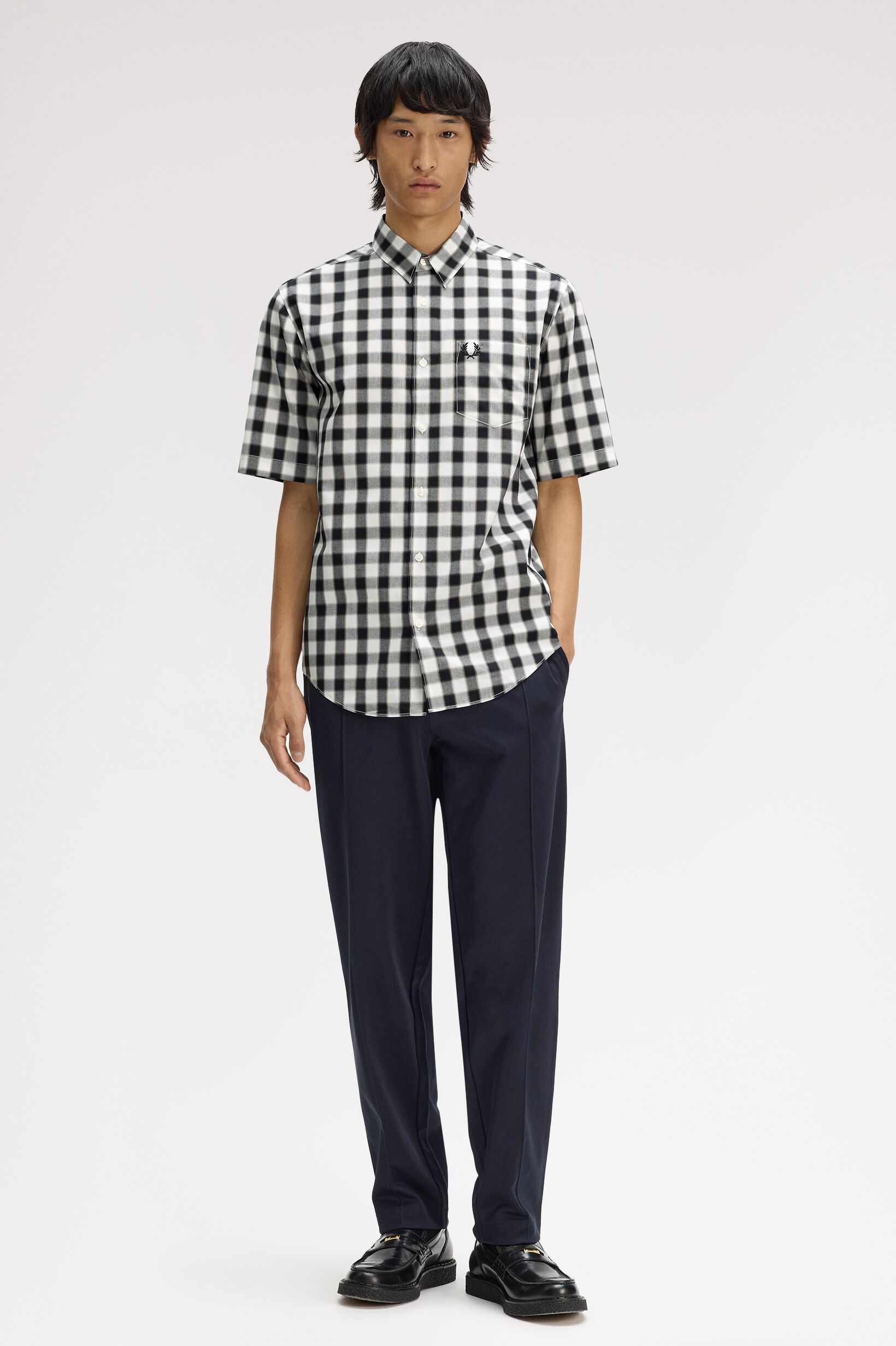 FRED PERRY 「Blurred Gingham Shirt／ブラードギンガムチェックシャツ」|シャツ・ブラウス|