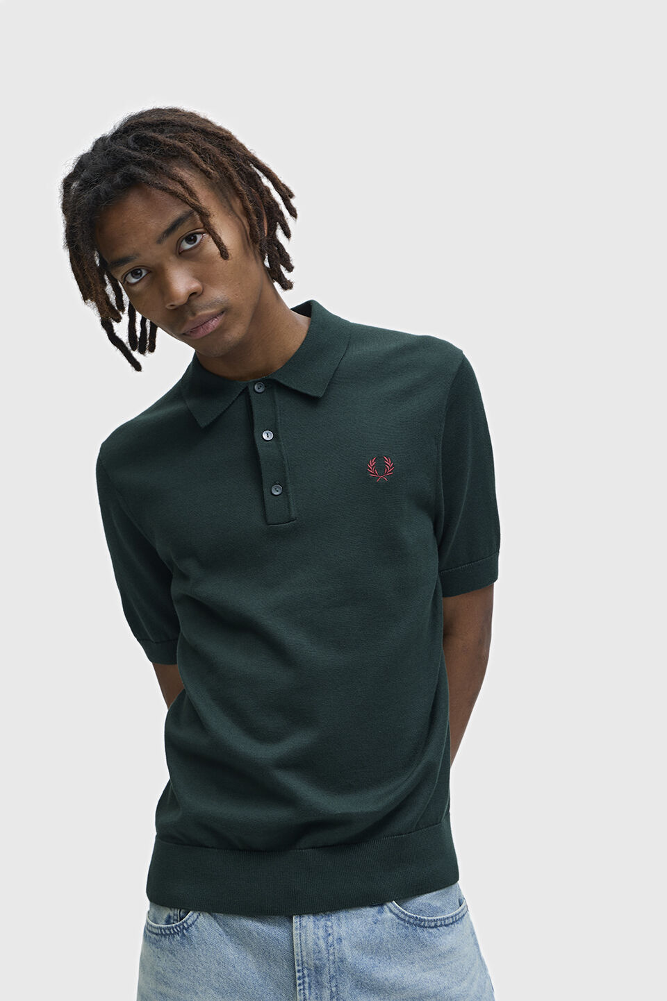 FRED PERRY 「FRED PERRY／Cotton Knitted Polo Shirt／コットンニットポロシャツ」|ポロシャツ|