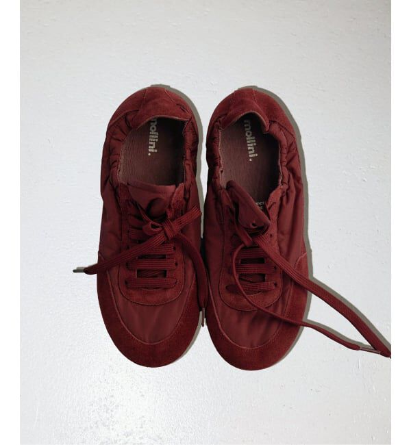  「《予約》MOLLINI BRINKLE-DJMO BURGANDY SUEDE FABLIC：スニーカー」|スニーカー|ボルドー