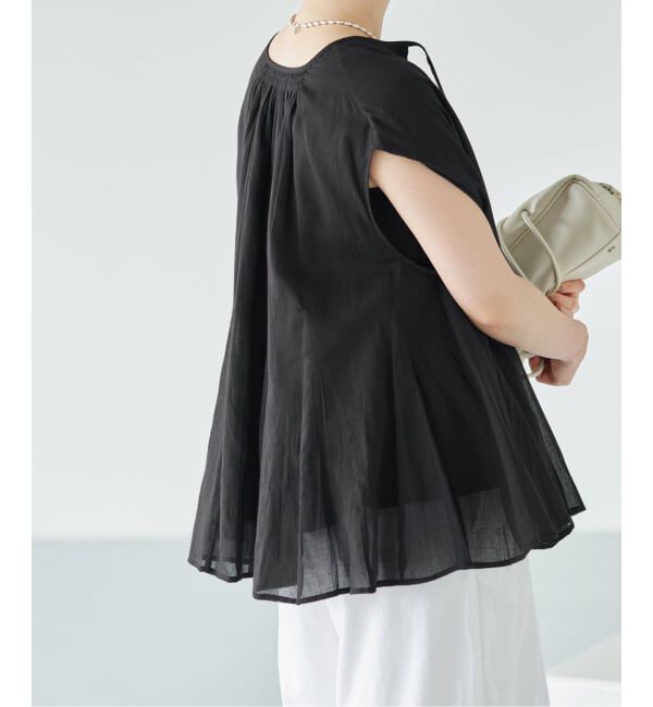IENA「MARILYN MOON/マリリンムーン sheer cotton bl ブラウス 4263-104」|シャツ・ブラウス|