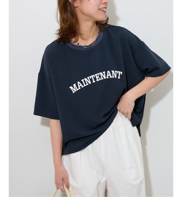 JOURNAL STANDARD relume「《追加2》2WAYジョーゼットロゴTEE」|Tシャツ・カットソー|ネイビー