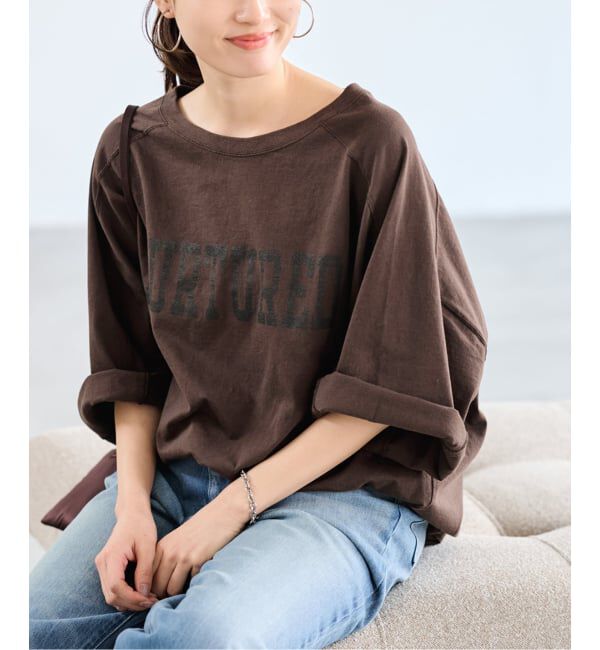 FRAMeWORK「≪WEB限定 / 追加≫ハーフスリーブロゴTEE」|Tシャツ・カットソー|ブラウン