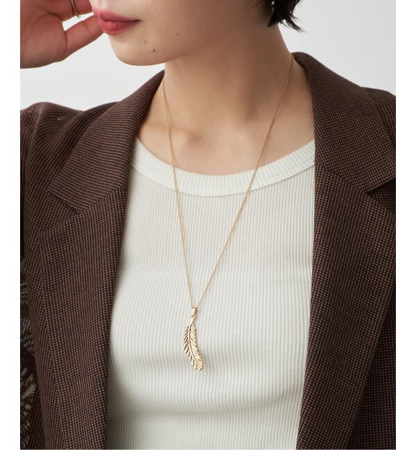 Spick and Span「《WEB限定 / 追加》gren by M / グリンバイエム 別注フェザートップネックレス*」|ネックレス|