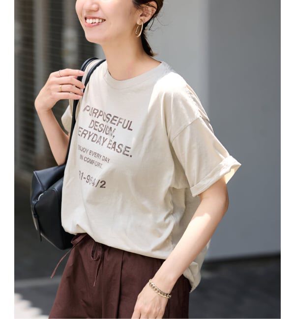 FRAMeWORK「≪追加≫カスレロゴプリントTシャツ」|Tシャツ・カットソー|