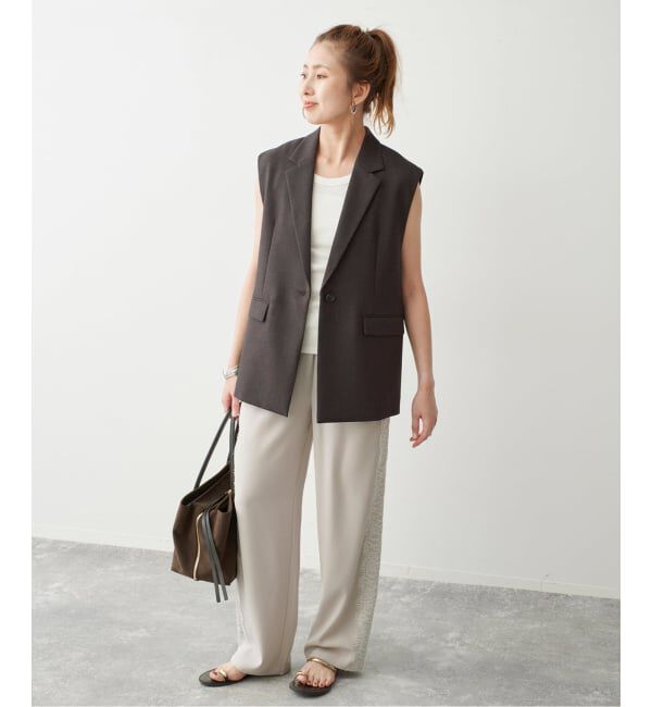 Spick and Span「《セットアップ可》メランジシングルブレストジレ」|その他|
