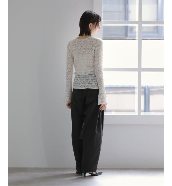  「【洗える】ストレッチレース2WAYカーディガン」|Tシャツ・カットソー|