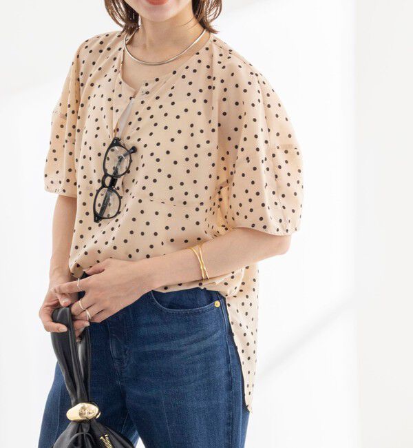 Rie Miller「《接触冷感》ウォッシャブルキャップスリーブプルオーバー」|シャツ・ブラウス|