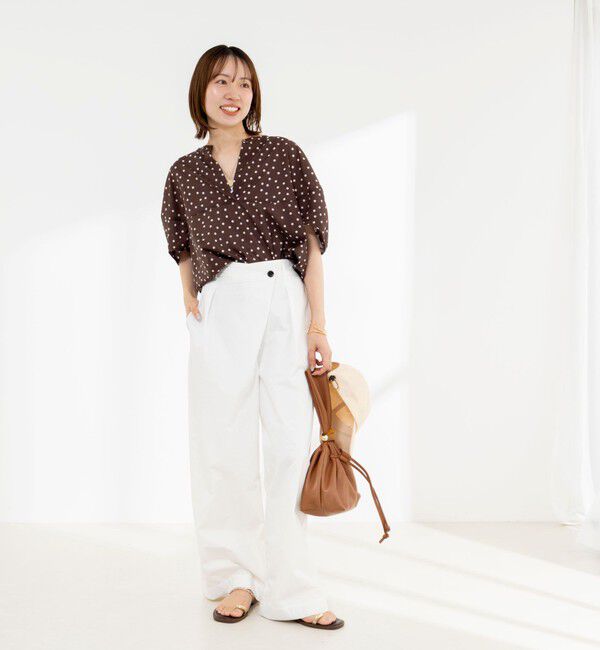Rie Miller「《接触冷感》ウォッシャブルキャップスリーブプルオーバー」|シャツ・ブラウス|