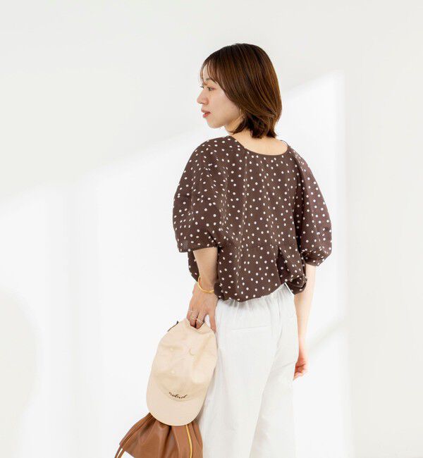 Rie Miller「《接触冷感》ウォッシャブルキャップスリーブプルオーバー」|シャツ・ブラウス|
