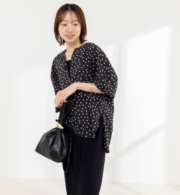 Rie Miller「《接触冷感》ウォッシャブルキャップスリーブプルオーバー」|シャツ・ブラウス|